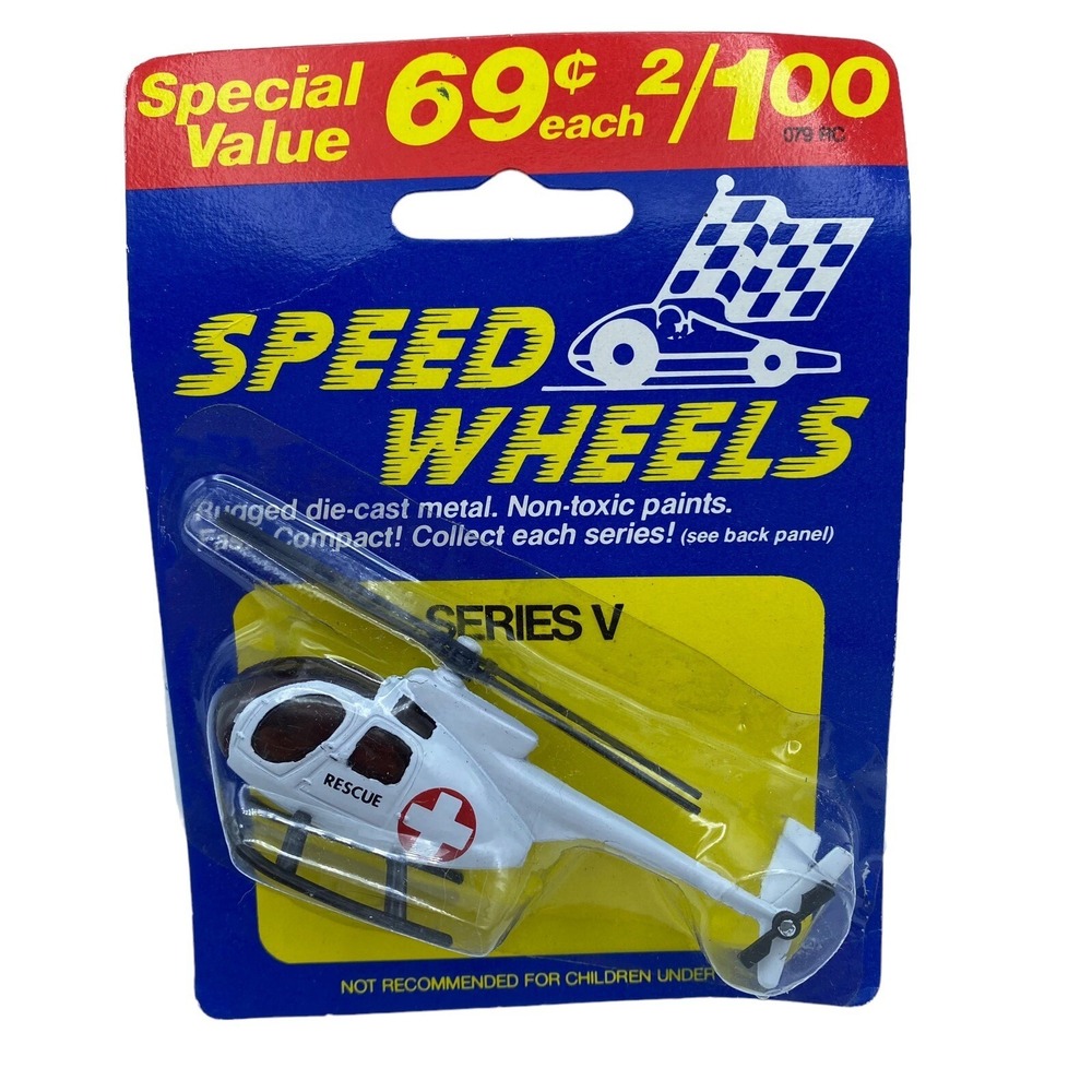 VTG Speed Wheels Toy Cars Lot of 3 Rare Helicopter - Series V - Diecast Toys NEW - Picture 8 of 10